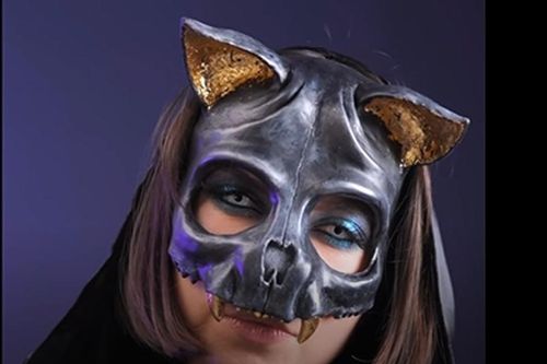 Mặt nạ mèo thủ công siêu độc đáo, ý tưởng hay ho cho Halloween