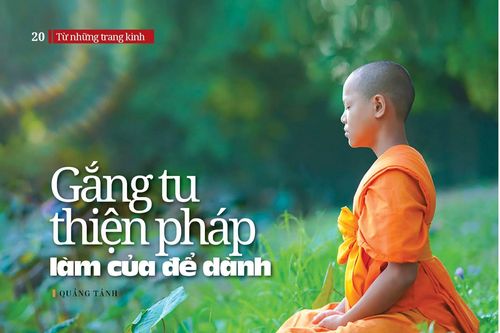 Gắng tu thiện pháp làm của để dành