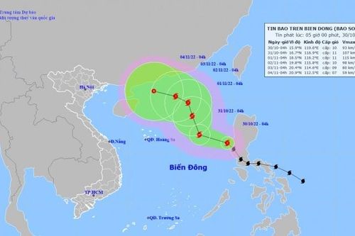 Bão Nalgae vào Biển Đông trở thành bão số 7