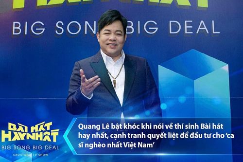 Quang Lê bật khóc, cạnh tranh quyết liệt để đầu tư cho 'ca sĩ nghèo nhất Việt Nam'