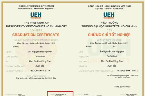 Một trường đại học sẽ cấp chứng chỉ tốt nghiệp điện tử