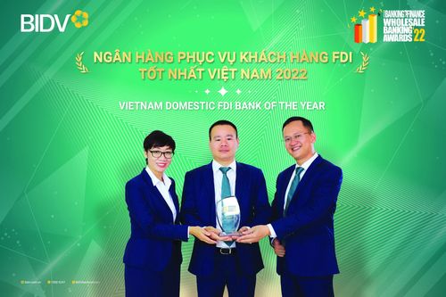 BIDV được vinh danh Ngân hàng phục vụ khách hàng FDI tốt nhất