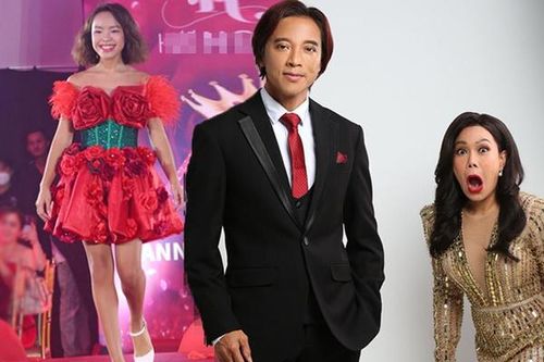 Ông xã Việt Hương mặc đầm của con gái, sánh đôi bên vợ khoe chân dài nõn nà