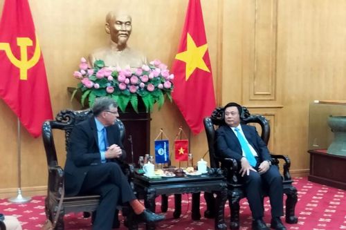 Đồng chí Nguyễn Xuân Thắng tiếp lãnh đạo Ngân hàng Thế giới