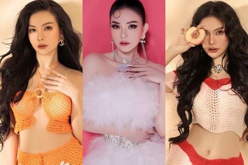 Lấy chồng kém 10 tuổi, Thu Thủy gợi cảm với váy xẻ ngực sâu