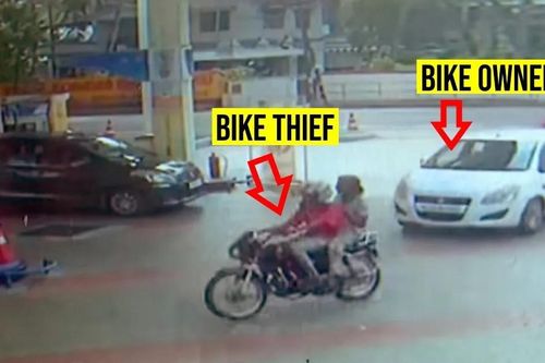 Chen ngang để đổ xăng, tên trộm xe máy đen đủi bị chủ xe tóm gọn