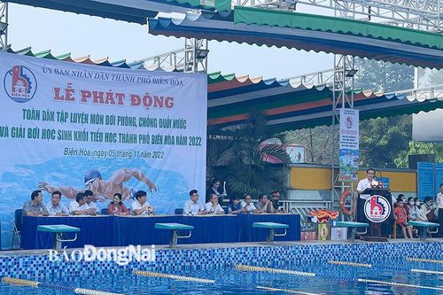 Lễ phát động toàn dân tập luyện môn bơi phòng, chống đuối nước TP.Biên Hòa năm 2022