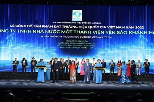 Lần thứ 3 Yến Sào Khánh Hòa có sản phẩm đạt Thương hiệu quốc gia Việt Nam năm 2022