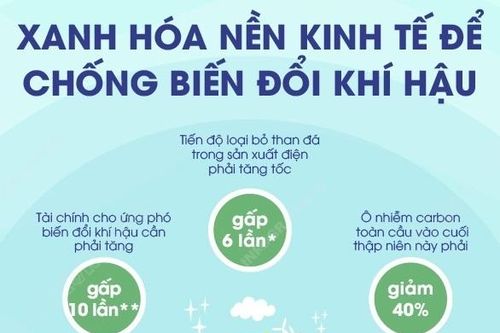 Tăng tốc xanh hóa nền kinh tế để chống biến đổi khí hậu