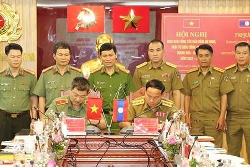 Công an 2 tỉnh Thanh Hóa và Hủa Phăn (CHDCND Lào) giao ban công tác bảo đảm ANTT
