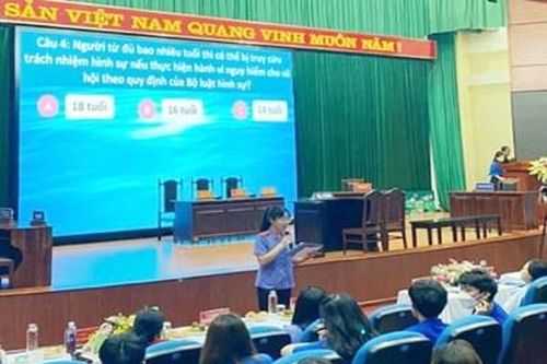 Chi đoàn VKSND quận Thanh Khê phối hợp tổ chức mô hình phiên tòa giả định
