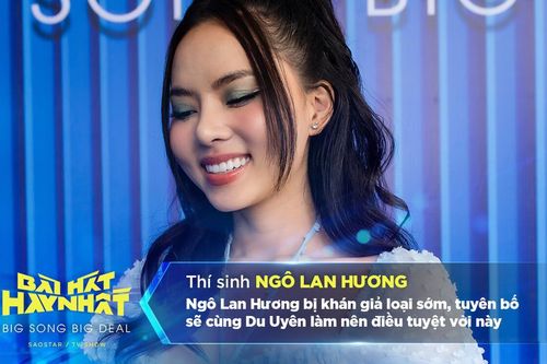 Ngô Lan Hương bị khán giả loại sớm, tuyên bố sẽ cùng Du Uyên làm nên điều tuyệt vời này