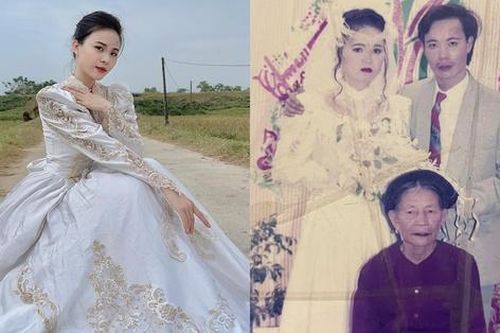 Cô gái mặc lại váy cưới của mẹ gây chú ý: 'Kỉ niệm vô giá mẹ từng không cho mình đụng vào'