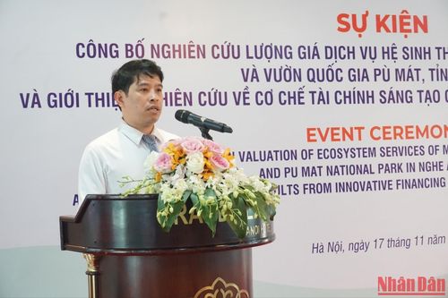 Công bố lượng giá dịch vụ hệ sinh thái rừng ngập mặn Cà Mau và Vườn quốc gia Pù Mát