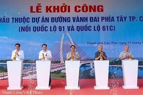 Cần Thơ: Khởi công dự án đường vành đai phía tây vốn đầu tư hơn 3.800 tỷ đồng