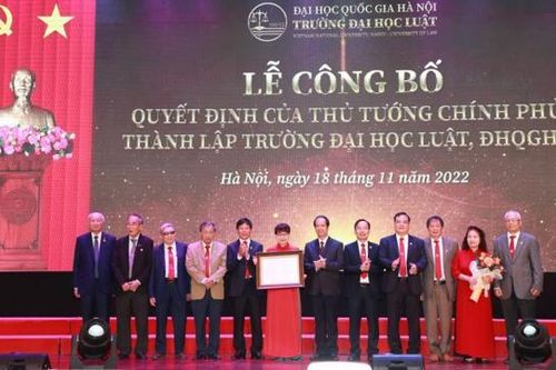 Công bố quyết định thành lập trường ĐH Luật trực thuộc ĐH Quốc gia Hà Nội