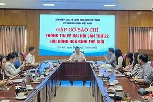Việt Nam sẽ đăng cai tổ chức Đại hội lần thứ 22 Hội đồng Hòa bình thế giới