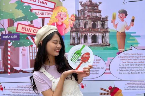 Học cách làm kem Gelato tại Tuần lễ ẩm thực Ý ở Việt Nam