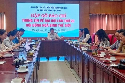 Gần 100 đại biểu quốc tế sẽ tham dự Đại hội lần thứ 22 Hội đồng Hòa bình thế giới