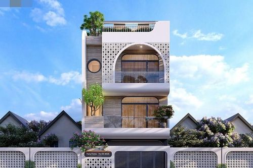 Nhà phố 3 tầng đẹp mê hồn, gây ấn tượng với vườn chân mây