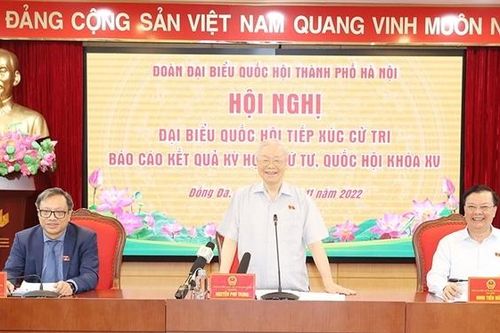 Tổng Bí thư Nguyễn Phú Trọng tiếp xúc cử tri tại Hà Nội