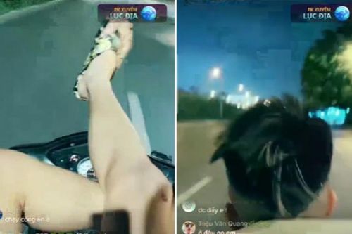Xử phạt 2 thiếu niên dùng chân lái xe máy, quay clip 'câu like' trên đường Hà Nội