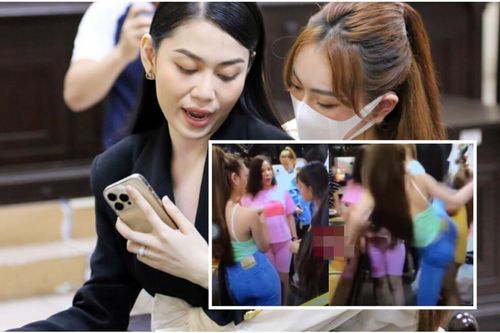 Xuất hiện clip Trang Nemo 'tung cước' đá một cô gái trẻ giữa ồn ào quỳ gối xin lỗi bị hại tại Tòa