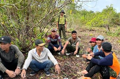 Bắt quả tang 10 người ngang nhiên chặt phá rừng, bao chiếm đất ở Phú Quốc
