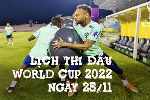 Lịch thi đấu World Cup 2022 ngày 25/11: Ứng cử viên vô địch số 1 Brazil xuất trận