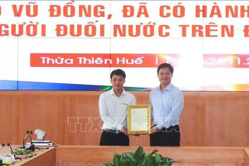 Tôn vinh hành động dũng cảm cứu người đuối nước của anh Tô Vũ Đồng