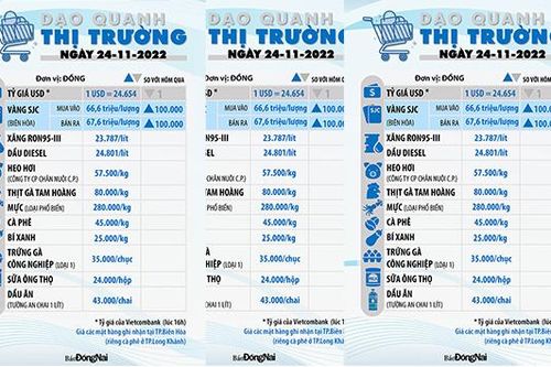 Dạo quanh thị trường ngày 24-11-2022