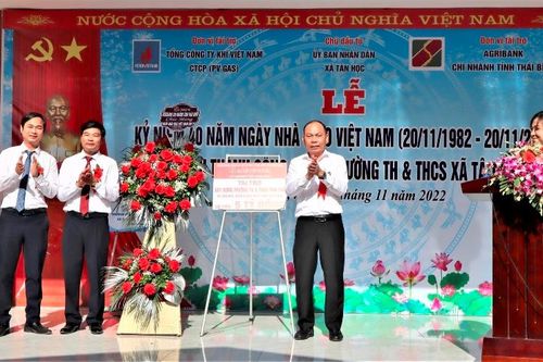 Agribank tài trợ 5 tỷ đồng xây dựng trường học tại Thái Thụy, Thái Bình