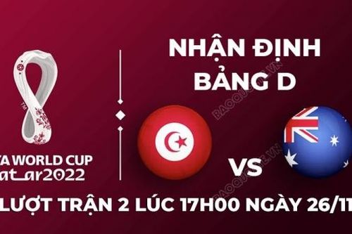 Nhận định trận đấu giữa Tunisia vs Australia, 17h00 ngày 26/11 - lịch thi đấu World Cup 2022
