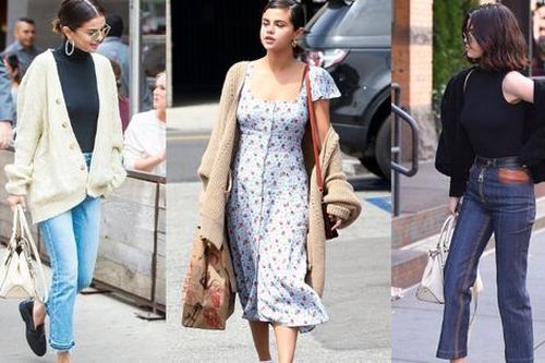 8 cách phối áo cardigan tinh tế của Selena Gomez
