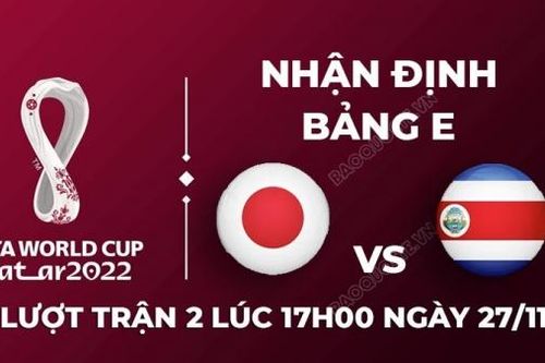 Nhận định trận đấu giữa Nhật Bản vs Costa Rica, 17h00 ngày 27/11 - lịch thi đấu World Cup 2022