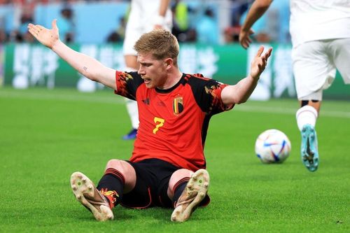 De Bruyne mất bóng 27 lần ở trận gặp Morocco