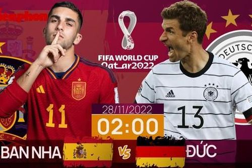 World Cup 2022: Tương quan trước trận Tây Ban Nha - Đức, 2 giờ 28/11