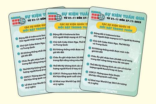 Sự kiện tuần qua từ 21-11 đến 27-11-2022