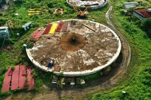 Cảnh hoang tàn trong công trình Tổng kho dự trữ 450.000 m3 xăng dầu tại TP.HCM