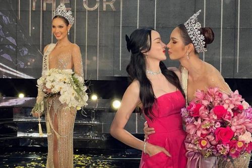 Tân Hoa hậu Chuyển giới Thái Lan bất ngờ hôn bạn gái ngay trên sân khấu đăng quang