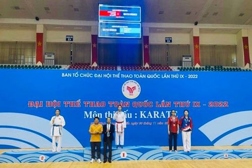 Karate Thanh Hóa có HCV đầu tiên tại Đại hội Thể thao toàn quốc lần thứ IX