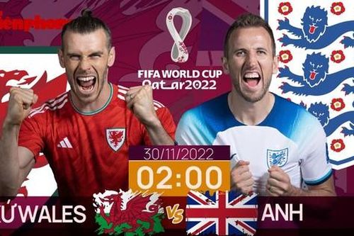 World Cup 2022: Tương quan trước trận Xứ Wales - Anh, 2 giờ 30/11