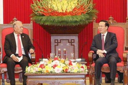 Thường trực Ban Bí thư Võ Văn Thưởng tiếp Tổng Bí thư Đảng Lao động Mexico