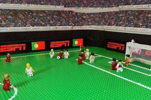 Bàn thắng hụt của Ronaldo được tái hiện lại trong LEGO