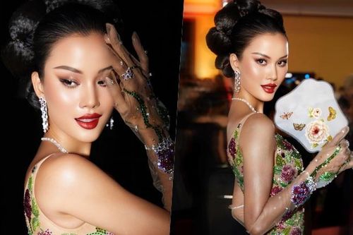 Hương Ly khoe vóc dáng 'mình hạc xương mai' trong đầm xuyên thấu của NTK Trần Hùng