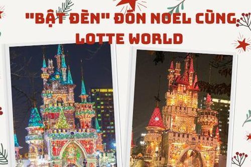 Lotte World 'bật đèn' đón Noel: Lâu đài rực rỡ vô vàn concept, cứ ngỡ lạc vào xứ cổ tích