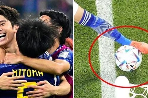 Luật FIFA nói thế nào về việc bóng lăn qua biên như tình huống trước bàn thắng của Nhật Bản?