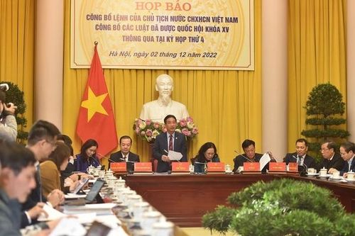 Công bố Lệnh của Chủ tịch nước về 6 luật vừa được Quốc hội thông qua