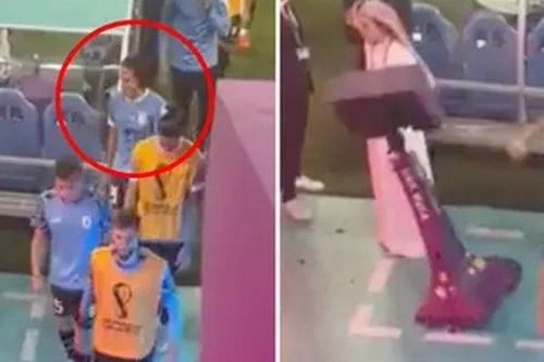 Cavani đập màn hình VAR sau khi Uruguay bị loại khỏi World Cup