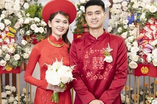 Á hậu Thùy Dung rạng rỡ bên chồng trong ngày cưới, cặp đôi nhận được nhiều lời khen 'xứng đôi'